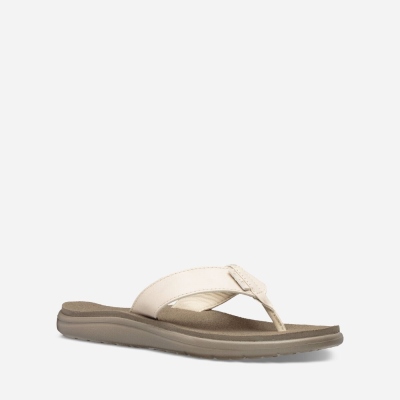 Teva Women's Voya Leather Flip Flops Sale NZ (KENQA-4215)